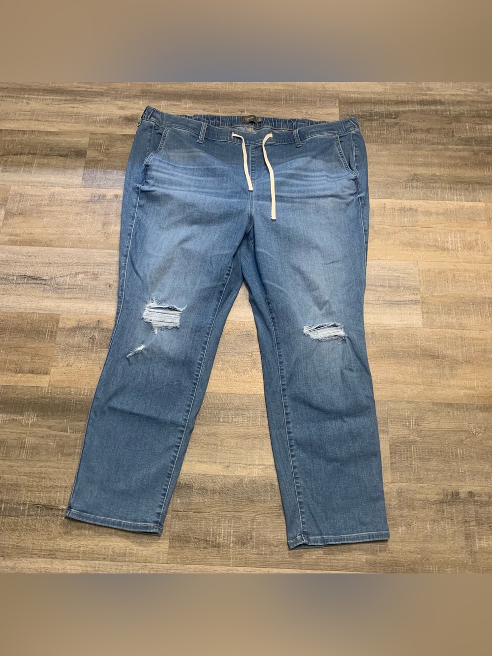 Torrid Drawstring Distressed Straight Jeans Women’s Plus Size 4X